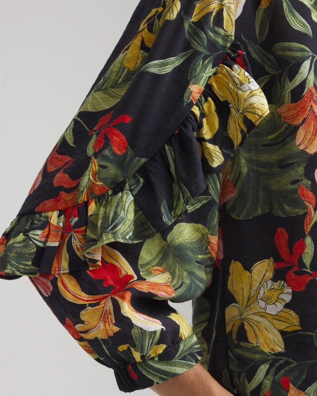 Orchid Ruffle Sleeve Blouse - image 4